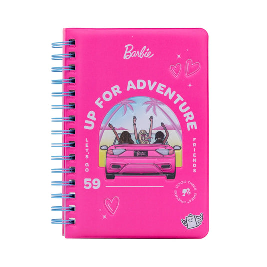 Caderno A5 Squishy Barbie - Up for Adventure — fotografia original do produto Barbie × Mr. Wonderful
