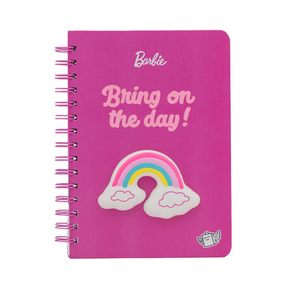 Caderno A5 Squishy Barbie - Bring on the day! — fotografia original do produto Barbie × Mr. Wonderful