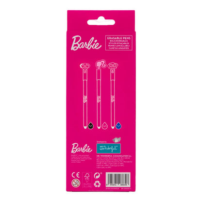 Conjunto de 3 Canetas Apagáveis Barbie — vista adicional, coleção Barbie × Mr. Wonderful