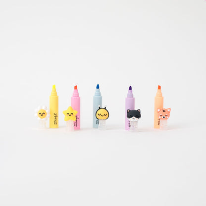 Conjunto de 5 marca-textos pastel – Cores suaves, ideias brilhantes - Live in colour