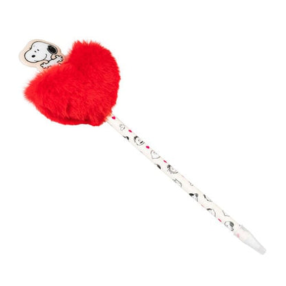 Esferográfica Erik Snoopy Love Season com pompom vermelho — caneta individual completa em fundo branco