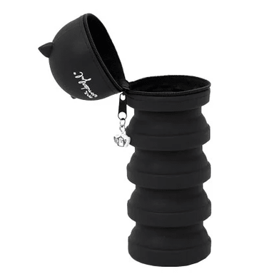 Estojo extensível em silicone - Gato preto Mr Wonderful - Papelaria Encantada