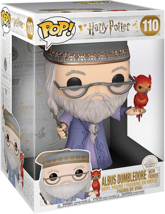 Funko POP! Jumbo Harry Potter – Dumbledore e Fawkes #110 (25 cm) – fotografia original do produto 1