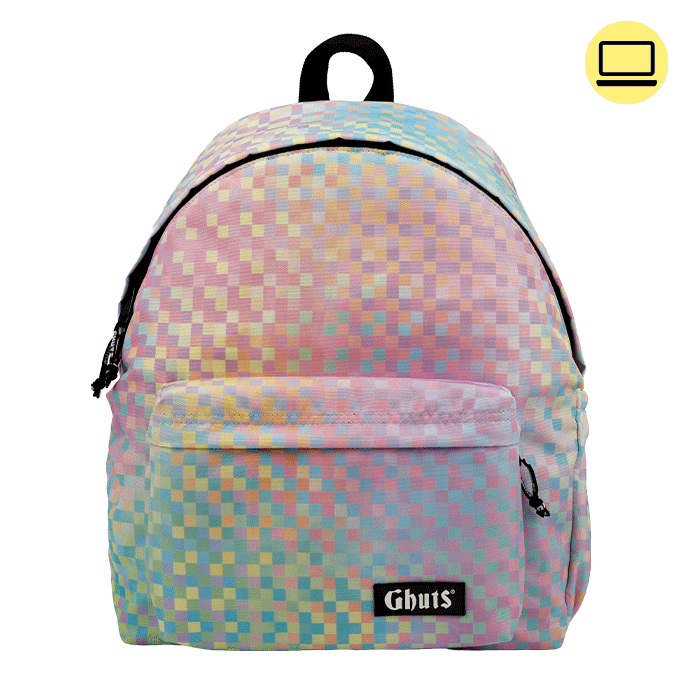 Mochila Ghuts My Ghuts PC Pixel Dream 19L | Mochila Escolar para Portátil, Escola, Viagem e Uso Casual