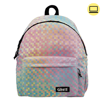 Mochila Ghuts My Ghuts PC Pixel Dream 19L | Mochila Escolar para Portátil, Escola, Viagem e Uso Casual