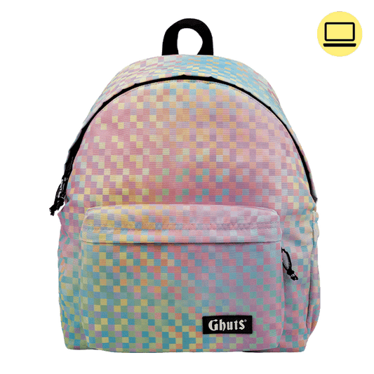 Mochila Ghuts My Ghuts PC Pixel Dream 19L | Mochila Escolar para Portátil, Escola, Viagem e Uso Casual