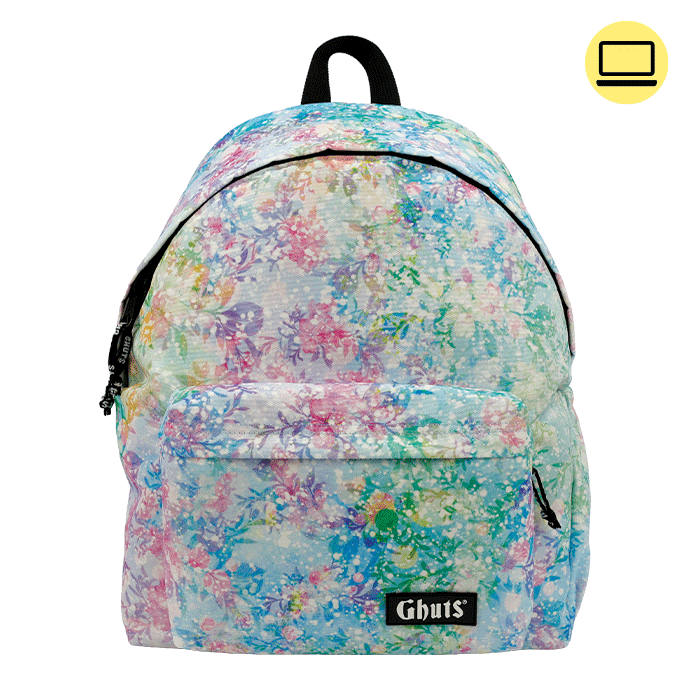 Mochila Ghuts My Ghuts PC Blooming Glow 19L | Mochila Escolar para Portátil, Escola, Universidade e Viagem