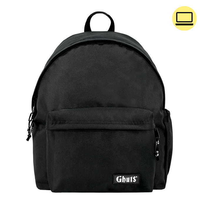 Mochila Ghuts My Ghuts PC Black 19L | Mochila Escolar para Portátil, Escola, Universidade e Trabalho