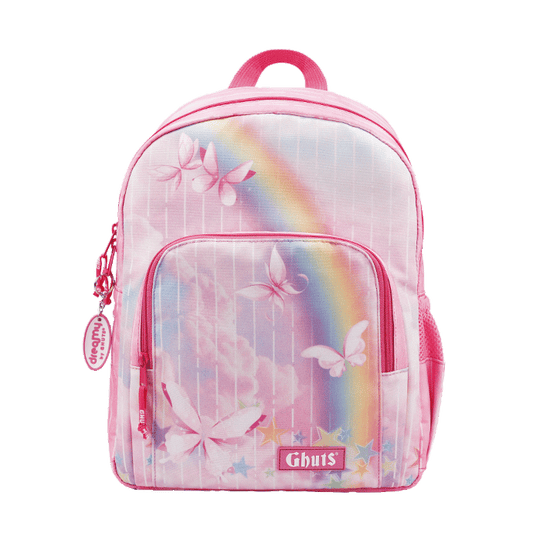 Mochila Escolar Primária Ghuts Prince Pink Rain 16L | Mochila Ergonómica para o 1.º Ciclo