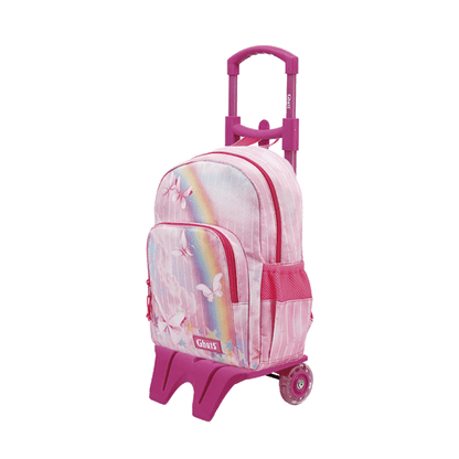 Mochila Escolar Primária Ghuts Prince Pink Rain 16L | Mochila Ergonómica para o 1.º Ciclo