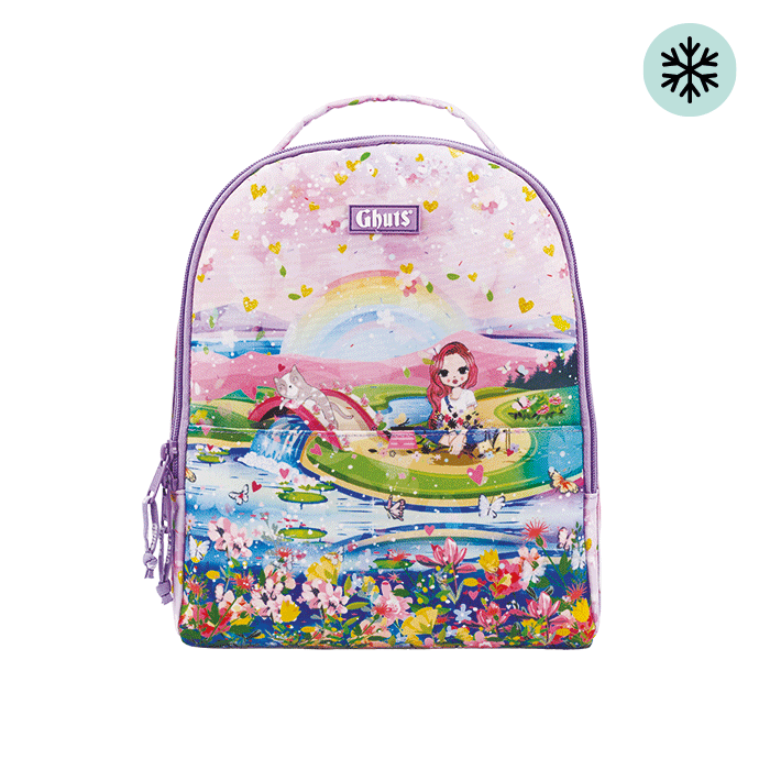 Lancheira Térmica Infantil Ghuts Garden Girl 9L | Mochila Térmica para Creche, Jardim de Infância e Escola