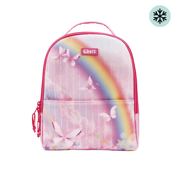 Lancheira Térmica Infantil Ghuts Pink Rain 9L | Mochila Térmica para Creche, Jardim de Infância e Escola