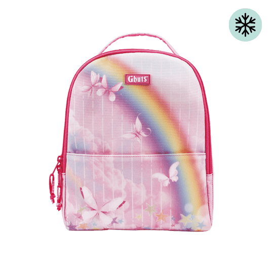 Lancheira Térmica Infantil Ghuts Pink Rain 9L | Mochila Térmica para Creche, Jardim de Infância e Escola