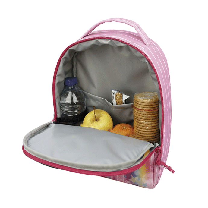 Lancheira Térmica Infantil Ghuts Pink Rain 9L | Mochila Térmica para Creche, Jardim de Infância e Escola
