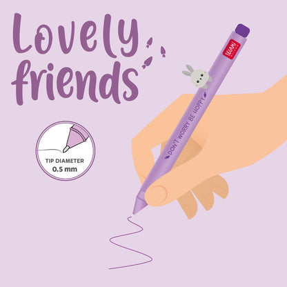Caneta Gel Legami Lovely Friends Coelho Bunny Be Hoppy — imagem oficial Legami 3