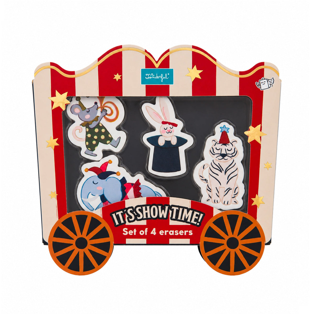 Mr. Wonderful Wonder Circus conjunto de quatro borrachas — fotografia oficial 1