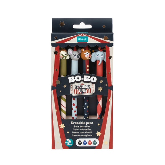 Embalagem do conjunto Mr. Wonderful Bo-Bo Circus com Twirly, Pip, Elefunny e Risoso