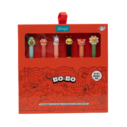 Conjunto de 6 Canetas Apagáveis Bo-Bo - Animais