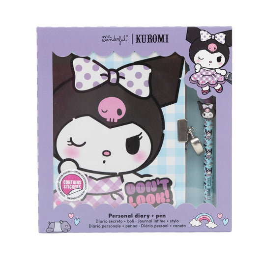 Diário Secreto + Caneta Apagável Kuromi – Don't Look! — Mr. Wonderful