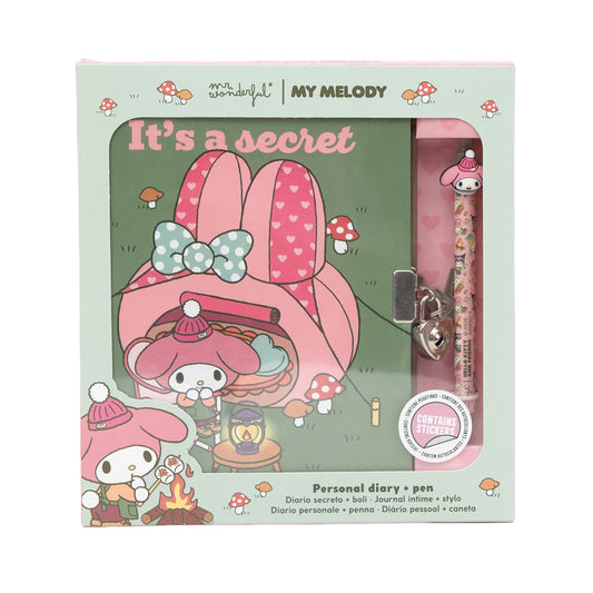 Diário Secreto My Melody com Caneta Apagável — Mr. Wonderful