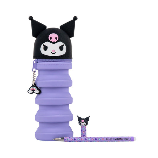 Estojo de Silicone Extensível Kuromi com Caneta Apagável — Mr. Wonderful