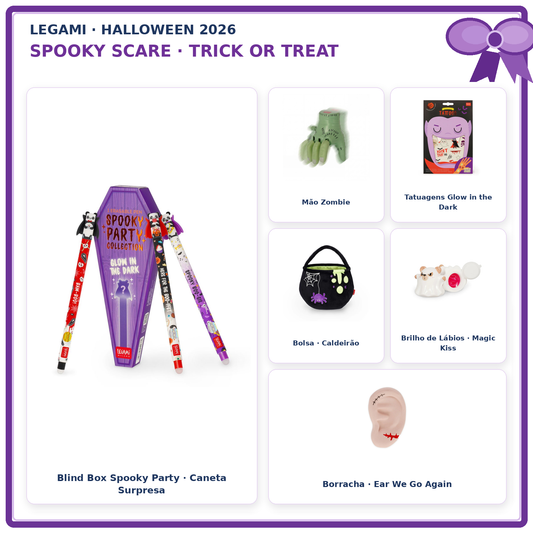Pack Halloween Legami Spooky Scare Trick or Treat — montagem dos produtos reais