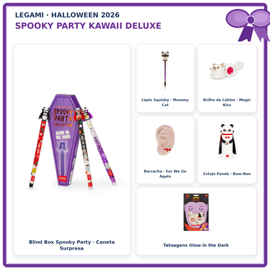 Pack Halloween Legami Spooky Party Kawaii Deluxe — montagem dos produtos reais