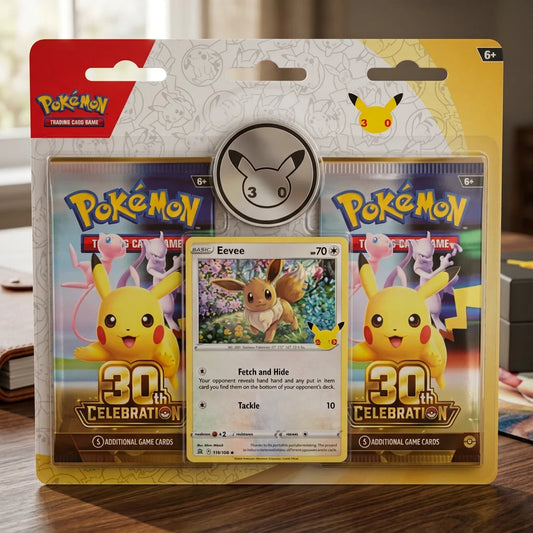 Pokémon TCG 30th Celebration 2-Pack Blister Eevee na embalagem original, versão inglesa