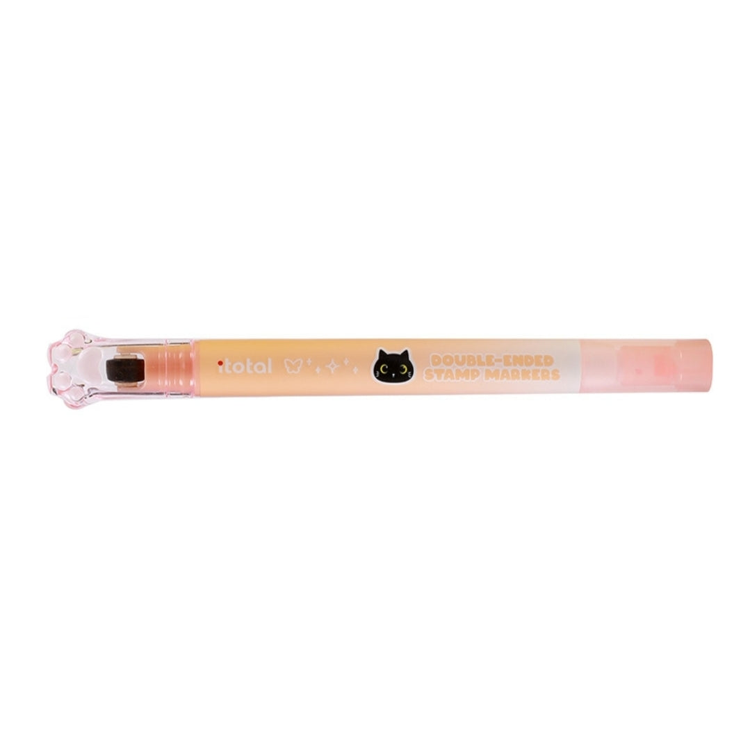 Sublinhador com Carimbo e Glitter Laranja itotal