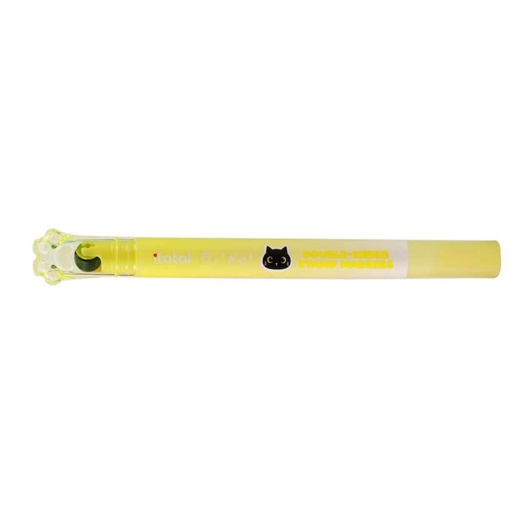 Sublinhador com Carimbo e Glitter Amarelo itotal