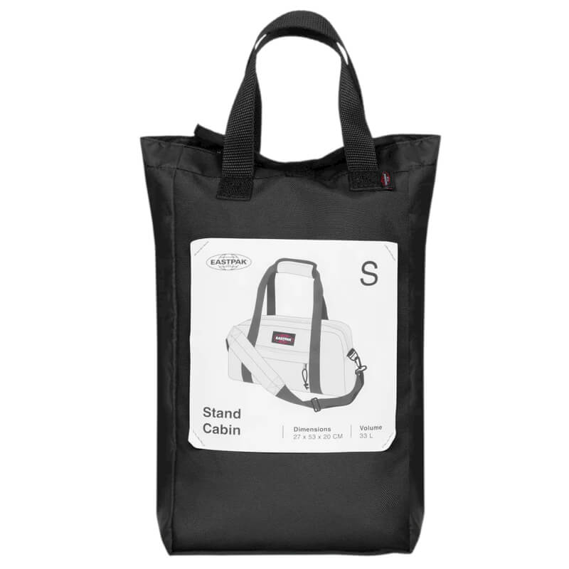 Saco de Desporto Eastpak Stand Cabin Black 33L | Mala de Cabine para Viagem, Fim de Semana e Bagagem de Mão