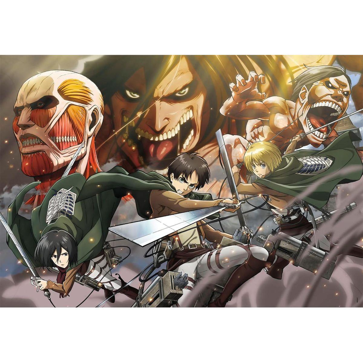 Clementoni - Puzzle Attack on Titans edição especial 500 peças